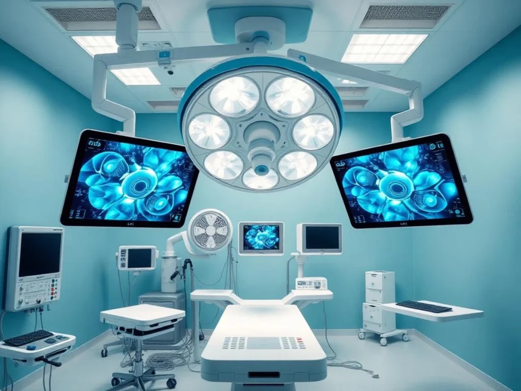 Integrated operating room with 4K medical displays