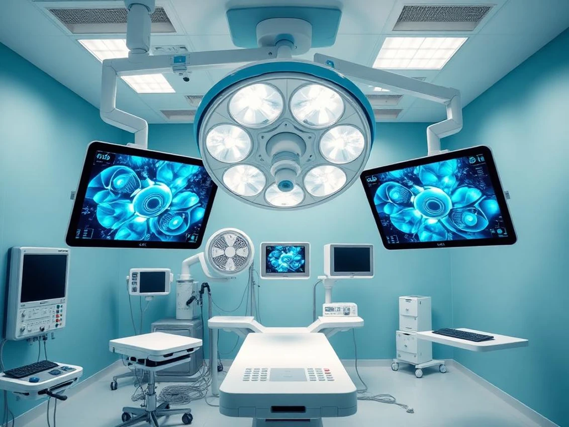Integrated operating room with 4K medical displays